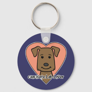 Chocolade Lab Lover Sleutelhanger