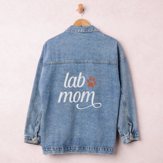 Chocolade Lab mama Labrador Retriever Mama Denim Jacket (Hangar)