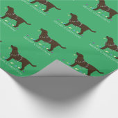 Chocolade Lab Merry-kerstdesign Cadeaupapier (Hoek)