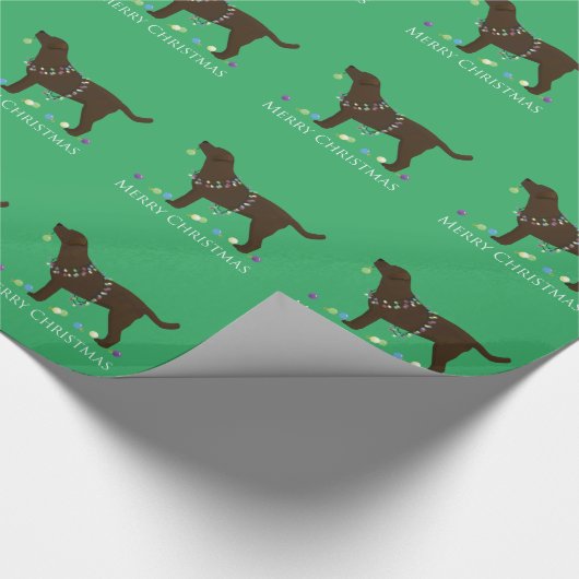 Chocolade Lab Merry-kerstdesign Cadeaupapier (Hoek)