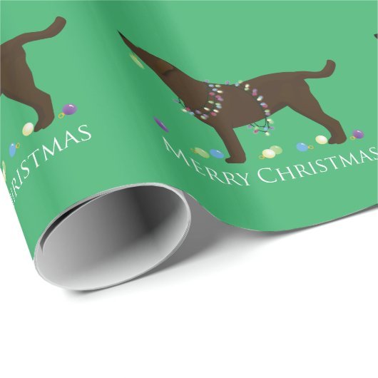 Chocolade Lab Merry-kerstdesign Cadeaupapier (Rol Hoek)