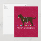 Chocolade Lab Merry-kerstdesign Feestdagenkaart (Voorkant / Achterkant)