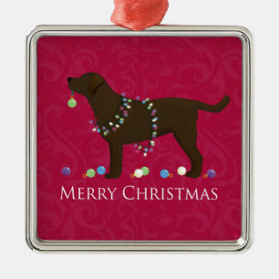 Chocolade Lab Merry-kerstdesign Metalen Ornament