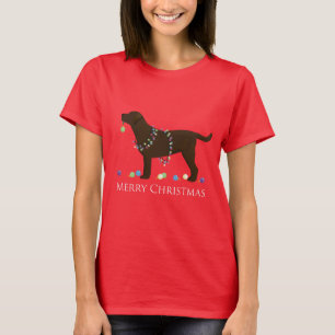 Chocolade Lab Merry-kerstdesign T-shirt