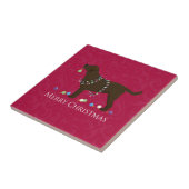 Chocolade Lab Merry-kerstdesign Tegeltje (Zijkant)