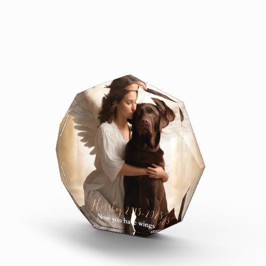 Chocolade Lab met Angel Custom Memorial Fotoblokken (Rechts)