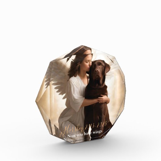 Chocolade Lab met Angel Custom Memorial Fotoblokken (Links)