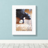 Chocolade Lab met beenfoto Canvas Afdruk (Insitu (Houten vloer))