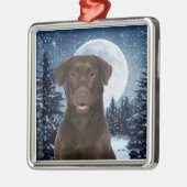 Chocolade Lab Metalen Ornament (Links)