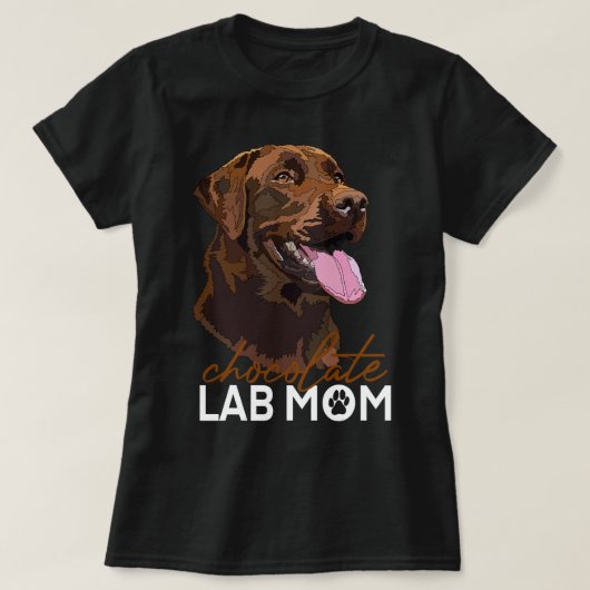 Chocolade Lab Moeder Bruin Labrador Retriever Moed T-shirt (Design voorkant)