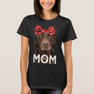 Chocolade Lab Moeder Bruin Labrador Retriever Moed T-shirt