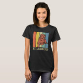Chocolade Lab Moeder Labrador Retriever Retro Over T-shirt (Voorkant volledig)