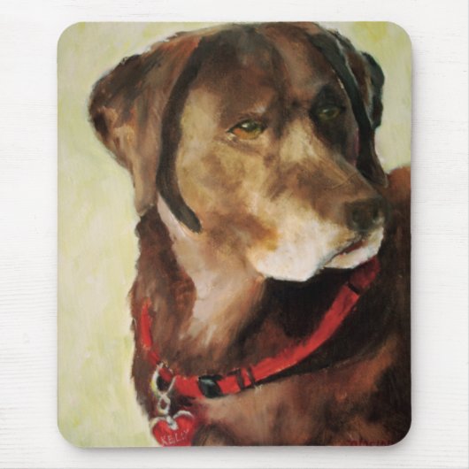 Chocolade Lab Mousepad Muismat (Voorkant)