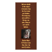 Chocolade lab neus close-up foto bedrijf reclamekaart (Achterkant)