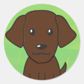 Chocolade lab nieuwe cartoon seconde ronde sticker (Voorkant)