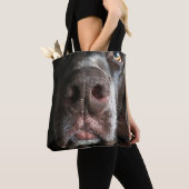 Chocolade Lab Nose Sluiten Foto Tote Bag (Dichtbij)
