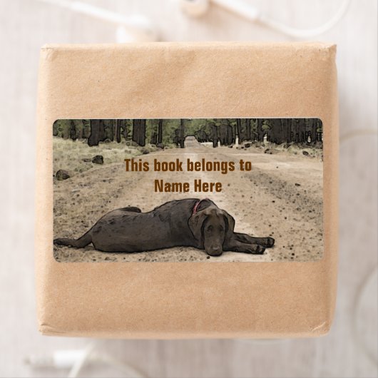 Chocolade Lab op een bos spoor Etiket (Insitu)