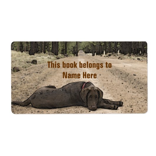 Chocolade Lab op een bos spoor Etiket (Voorkant)