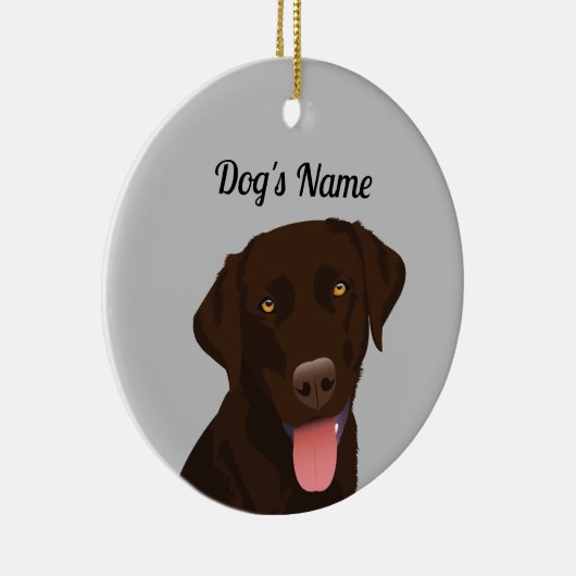 Chocolade Lab Ornament (Rechts)