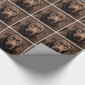 Chocolade Lab Pet Chocolate Labrador Retriever Cadeaupapier (Hoek)