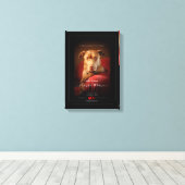 Chocolade Lab Pit Mix Dog Movie Poster Canvas Afdruk (Insitu (Houten vloer))
