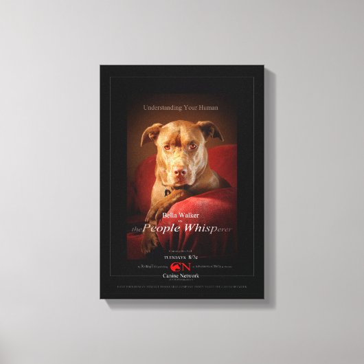 Chocolade Lab Pit Mix Dog Movie Poster Canvas Afdruk (Voorkant)
