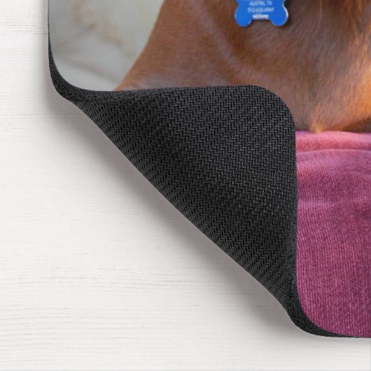 Chocolade Lab Pit Mix Dog Portret Muismat (Hoek)