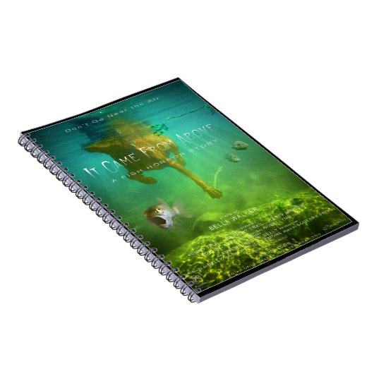 Chocolade Lab Pit Mix Dog Swimming Poster Notitieboek (Rechterzijde)