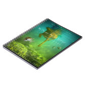 Chocolade Lab Pit Mix Dog Swimming Poster Notitieboek (Linkerzijde)