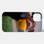 Chocolade Lab Pit Puppy met bal Case-Mate iPhone Case (Achterkant (horizontaal))