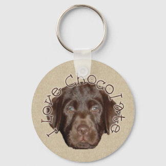 Chocolade Lab Pup Sleutelhanger