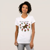 Chocolade Lab Puppy and Red Heart T-shirt (Voorkant volledig)