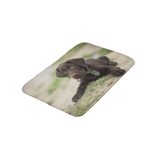 Chocolade Lab Puppy Badmat (Gekanteld)