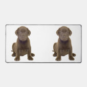 Chocolade Lab Puppy Bureaumat (Voorkant)
