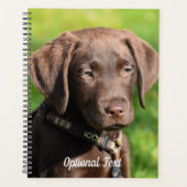 Chocolade Lab Puppy Dog Planner (Voorkant)