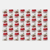 Chocolade Lab Puppy in feestcadeau Inpakpapier Vel (Voorkant 2)