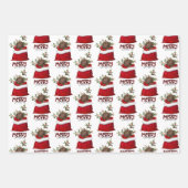 Chocolade Lab Puppy in feestcadeau Inpakpapier Vel (Voorkant)