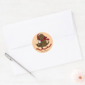 Chocolade Lab Puppy Kerst Cartoon Stickers (Envelop)
