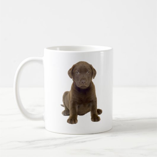 Chocolade Lab Puppy Koffiemok (Links)