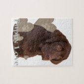 Chocolade Lab Puppy Love Legpuzzel (Horizontaal)