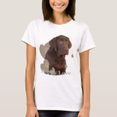 Chocolade Lab Puppy Love T-shirt (Voorkant)