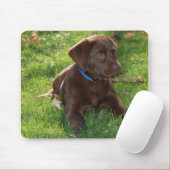 Chocolade Lab Puppy Muismat (Met muis)
