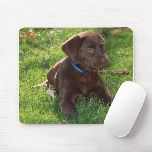 Chocolade Lab Puppy Muismat (Met muis)