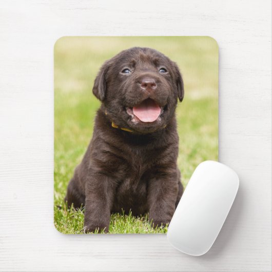 Chocolade Lab Puppy Muismat (Met muis)