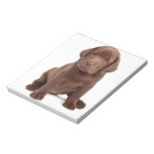 Chocolade Lab Puppy Notitieblok (Linkerzijde)
