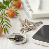 Chocolade Lab Puppy Sleutelhanger (Zijkant)