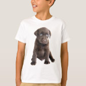 Chocolade Lab Puppy T-shirt (Voorkant)