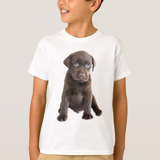 Chocolade Lab Puppy T-shirt (Voorkant)
