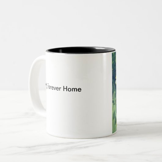 Chocolade Lab Puppy Tweekleurige Koffiemok (Voorkant links)