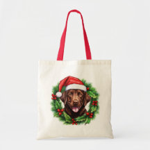 Chocolade Lab Retriever Kerstkrans